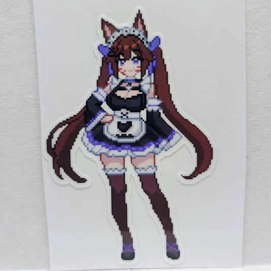 [VTuber] Akiphonic Maid Pixel Art! - Water-Resistant Fan Art Vinyl Sticker!