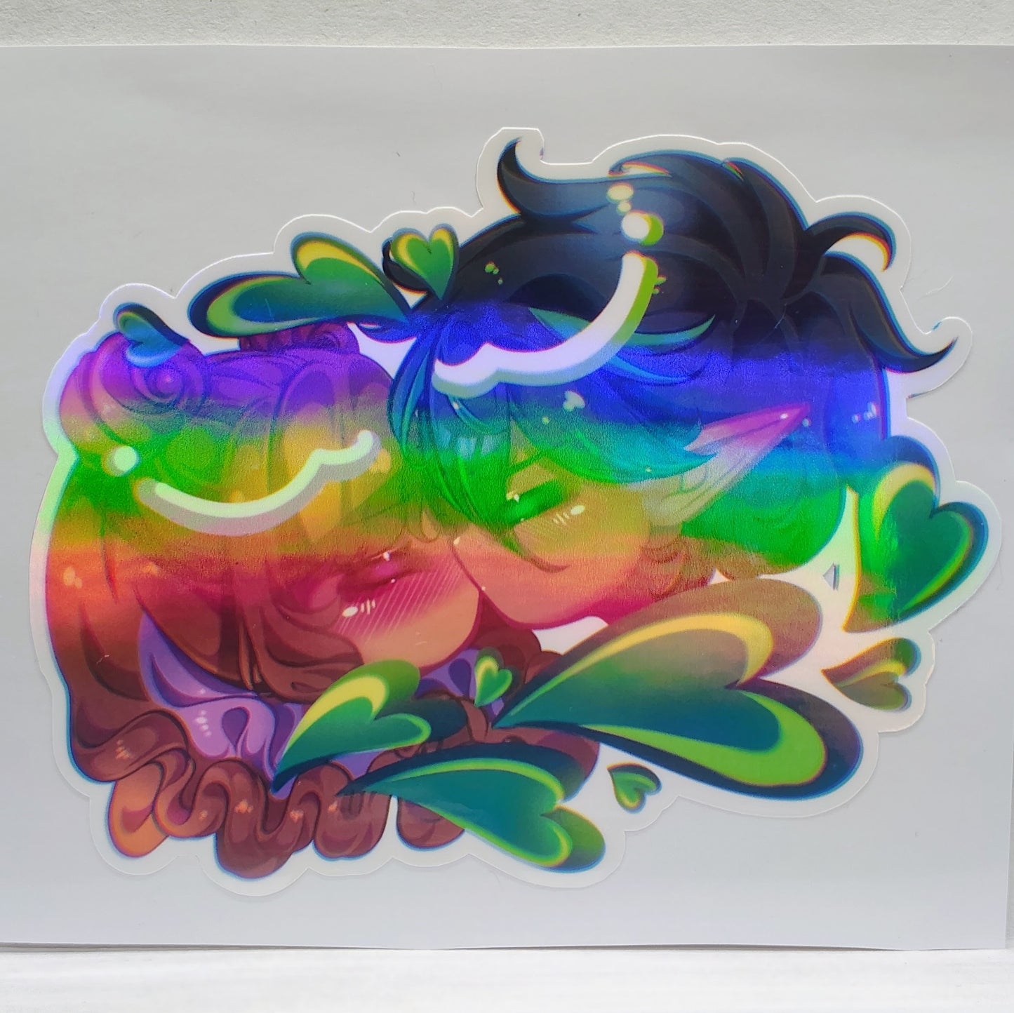 [OC] Raymondo x Maria Cute Couple Kiss! - Water-Resistant Vinyl Sticker & Print!