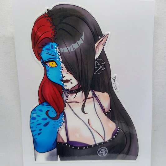 [OC] Jessica Cerest / Mystique Transformation! Water-Resistant Vinyl Sticker!