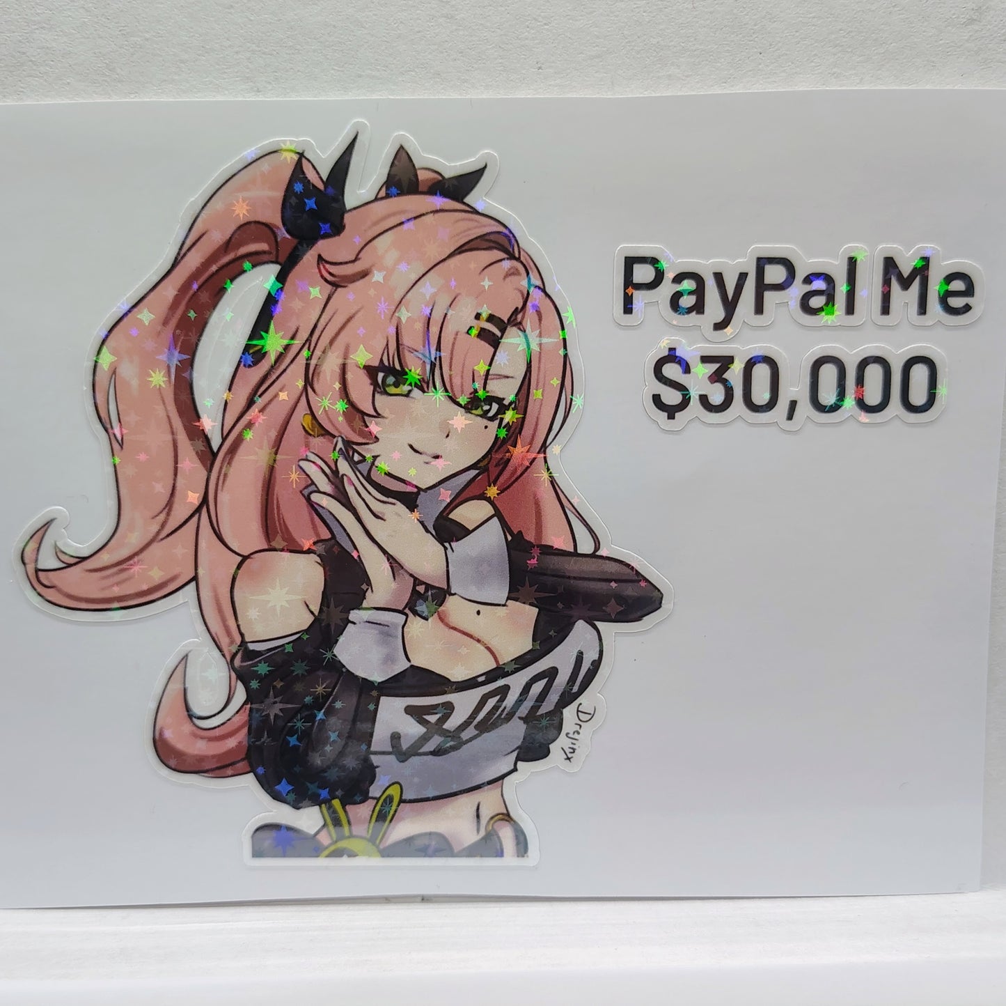 [Zenless Zone Zero] Nicole Demara Pay Me $10K Meme! Fan Art Water-Resistant Vinyl Sticker!