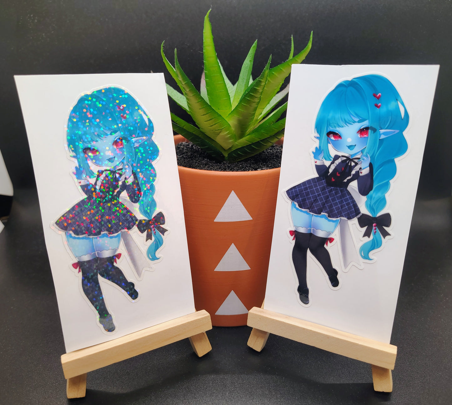 [OC] Sea-na Azure the Goblin Slime Girl! Water-Resistant Vinyl Sticker!