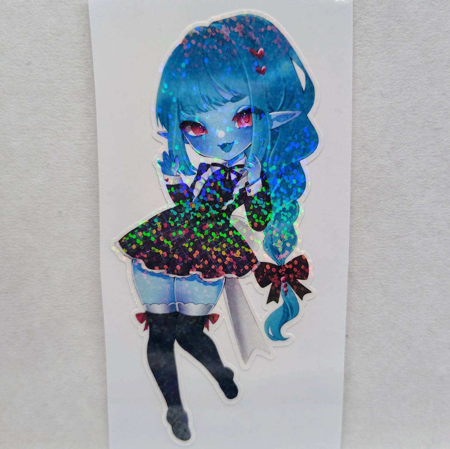 [OC] Sea-na Azure the Goblin Slime Girl! Water-Resistant Vinyl Sticker!