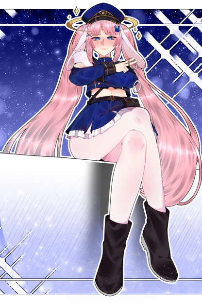 [VTuber] Officer Booni Peeker Fan Art Sticker! - Fan Art Water-Resistant Vinyl Sticker!