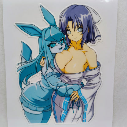 [OC] Aisia & Yumi the Ice Girls! - Water-Resistant Vinyl Sticker & Print!