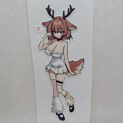 [OC] Edearna Doe Blort the "Innocent" Deer! Water-Resistant Vinyl Waifu Sticker!