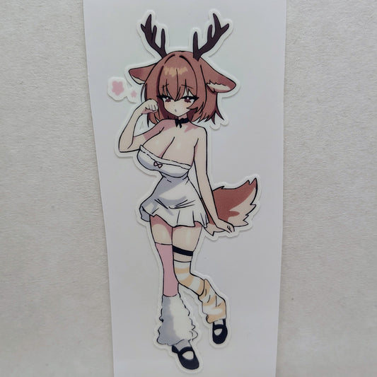 [OC] Edearna Doe Blort the "Innocent" Deer! Water-Resistant Vinyl Waifu Sticker!