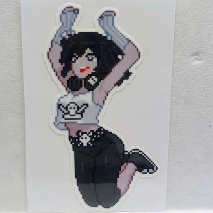 [OC] Suzue and Audrey Pixel Art Sticker! - Water-Resistant Vinyl Sticker!