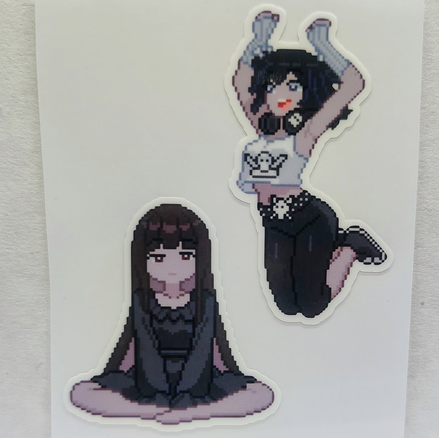 [OC] Suzue and Audrey Pixel Art Sticker! - Water-Resistant Vinyl Sticker!