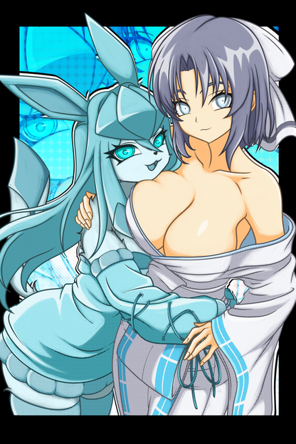 [OC] Aisia & Yumi the Ice Girls! - Water-Resistant Vinyl Sticker & Print!