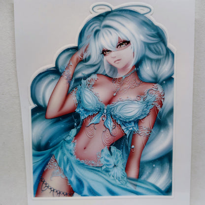 [OC] Rosileah Butterfly Belly Dancer! Water-Resistant Vinyl Waifu Sticker!