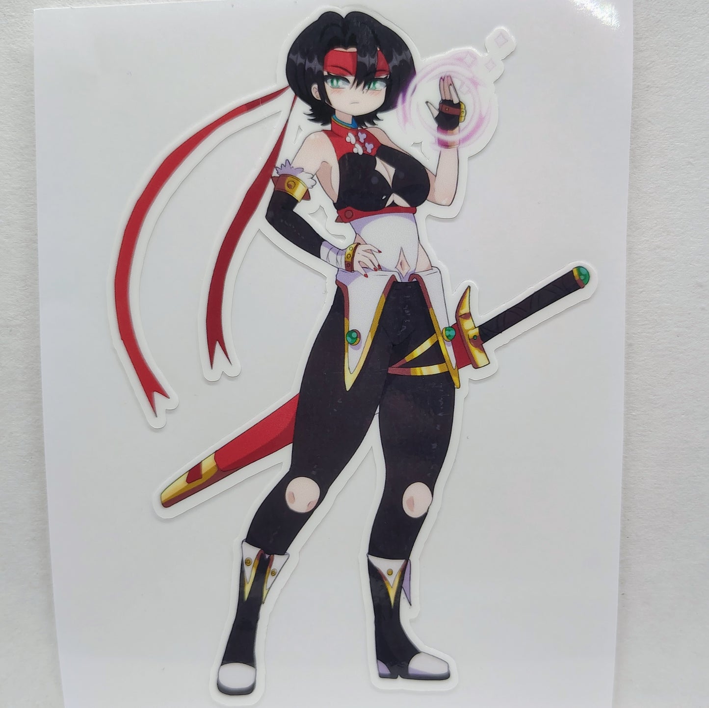 [OC] Sillia Denim the Lone Berserker! Water-Resistant Vinyl Waifu Anime Sticker!