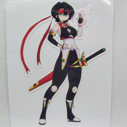 [OC] Sillia Denim the Lone Berserker! Water-Resistant Vinyl Waifu Anime Sticker!