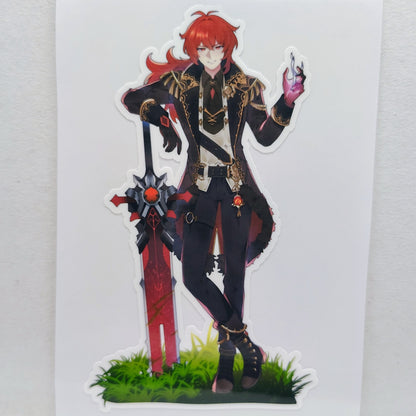 [Genshin Impact] Diluc Adventure Vibes! - Water-Resistant Vinyl Husbando Anime Sticker!