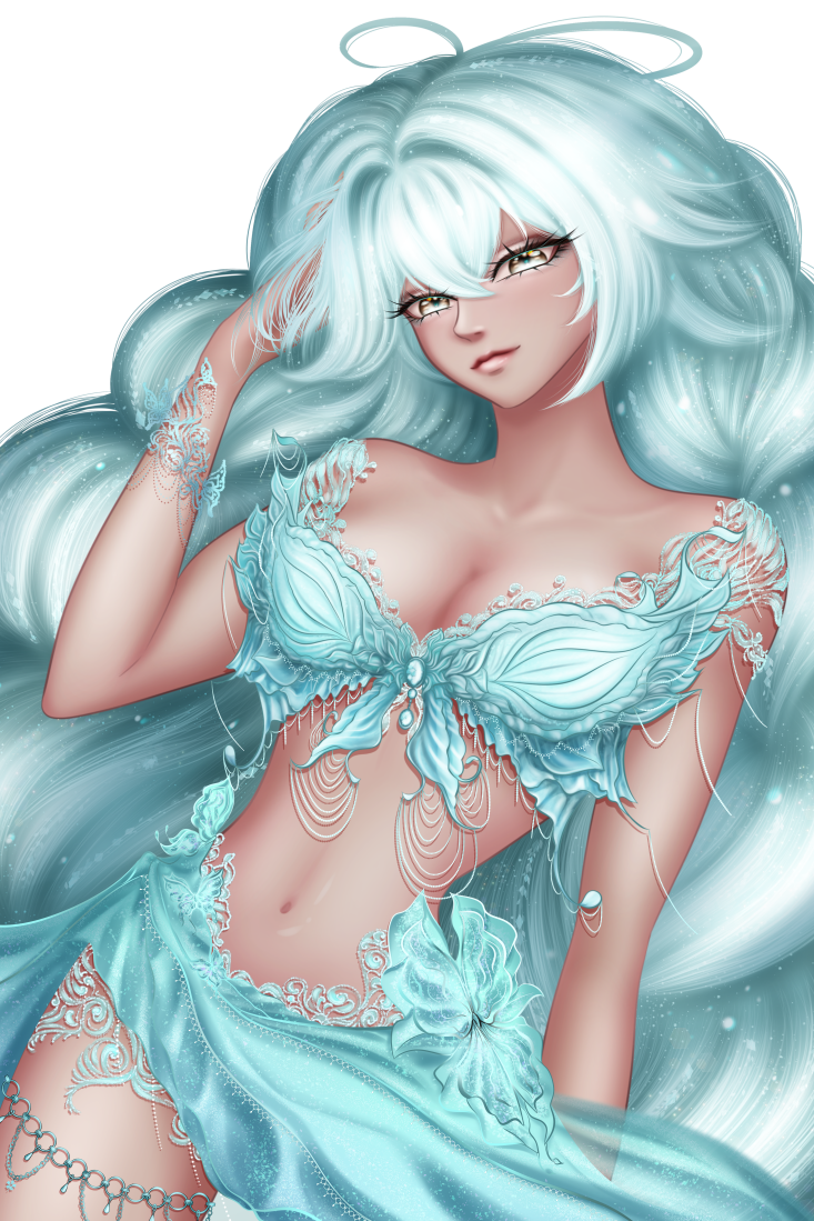 [OC] Rosileah Butterfly Belly Dancer! Water-Resistant Vinyl Waifu Sticker!