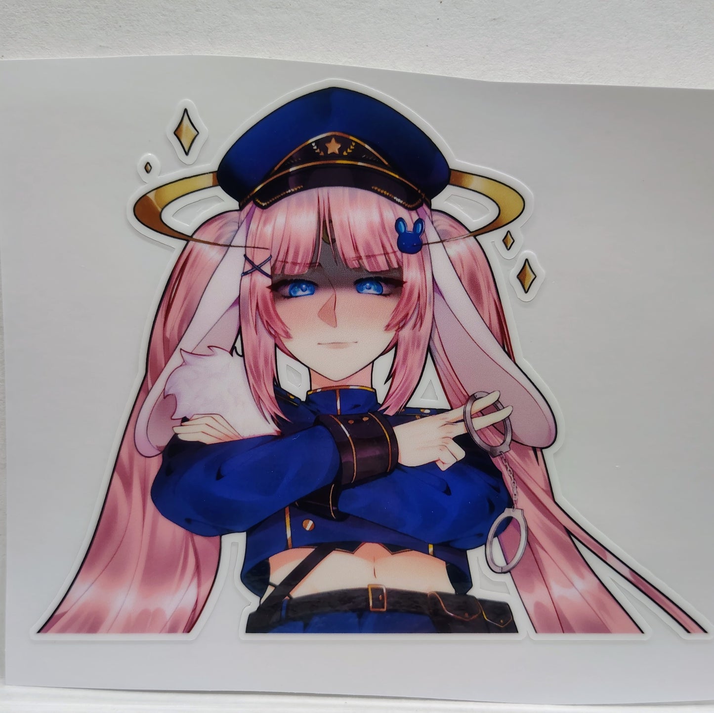 [VTuber] Officer Booni Peeker Fan Art Sticker! - Fan Art Water-Resistant Vinyl Sticker!