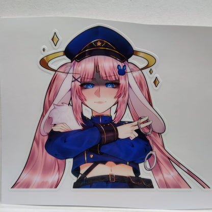 [VTuber] Officer Booni Peeker Fan Art Sticker! - Fan Art Water-Resistant Vinyl Sticker!