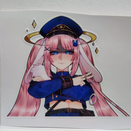 [VTuber] Officer Booni Peeker Fan Art Sticker! - Fan Art Water-Resistant Vinyl Sticker!