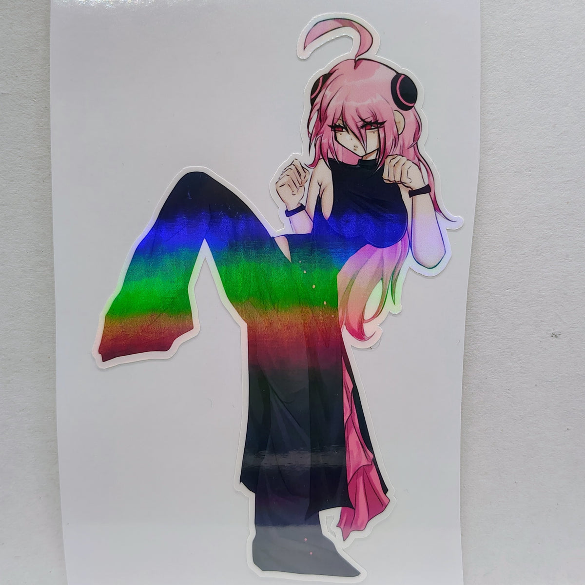 [OC] Ardalena the Kickboxing Protégé! Water-Resistant Vinyl Waifu Anime Sticker!