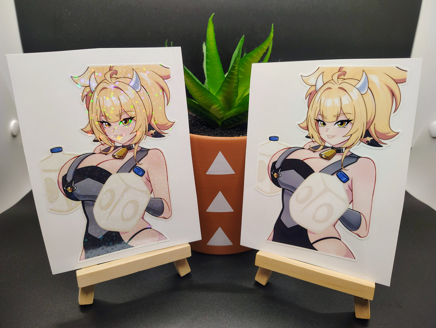 [OC] Yamina Milk Jugs Meme! Water-Resistant Vinyl Waifu Anime Girl Sticker!