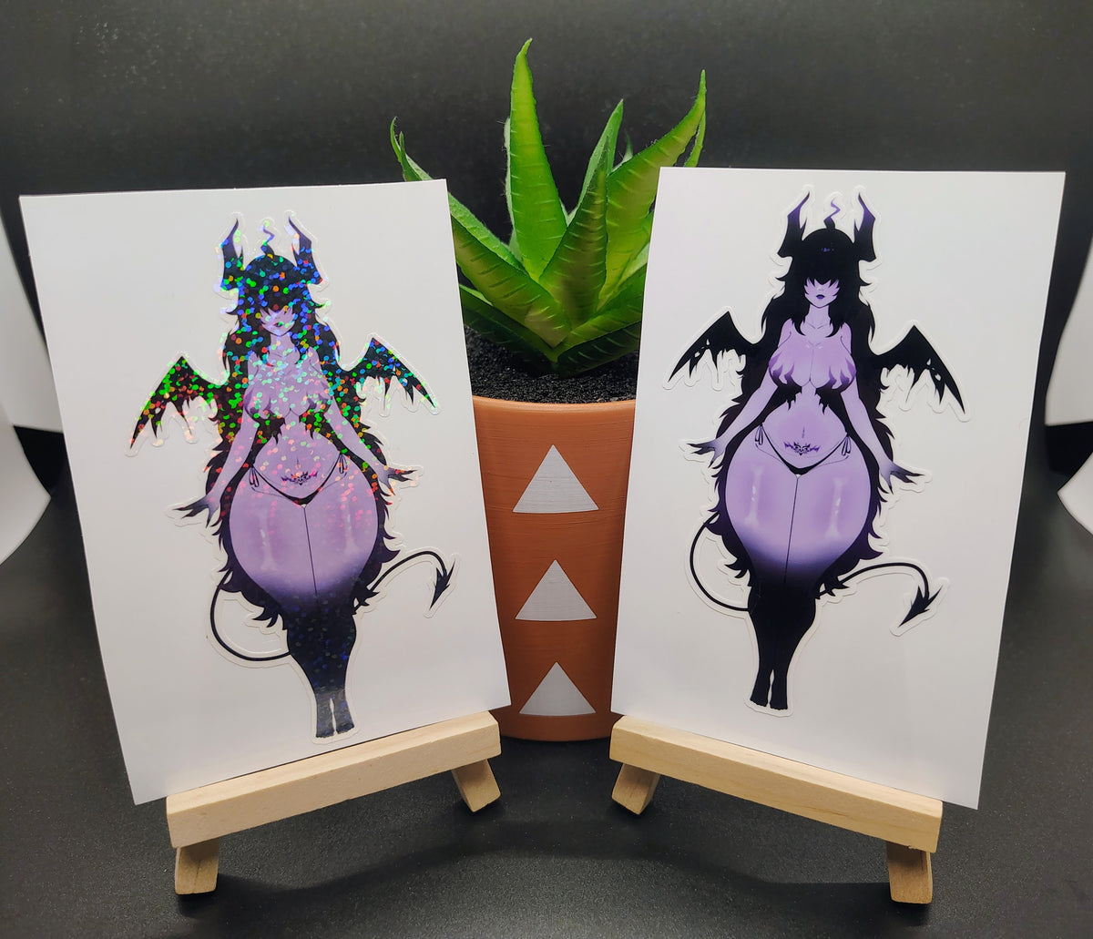 [OC] Stylora the Dark Seducer! Water-Resistant Vinyl Waifu Anime Girl Sticker!