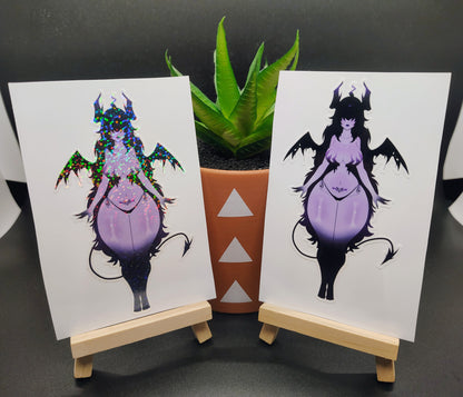 [OC] Stylora the Dark Seducer! Water-Resistant Vinyl Waifu Anime Girl Sticker!