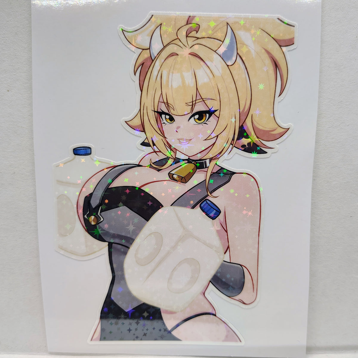 [OC] Yamina Milk Jugs Meme! Water-Resistant Vinyl Waifu Anime Girl Sticker!