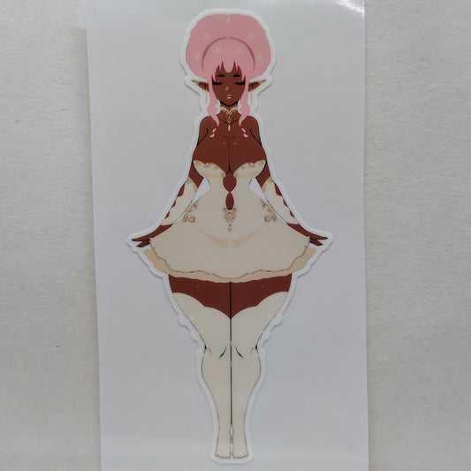 [OC] Codessa the Giving Princess! Water-Resistant Vinyl Waifu Anime Girl Sticker!