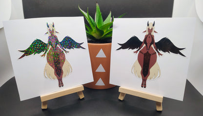 [OC] Relinda Blackheart the Sultry Succubus! Water-Resistant Vinyl Waifu Anime Girl Sticker!
