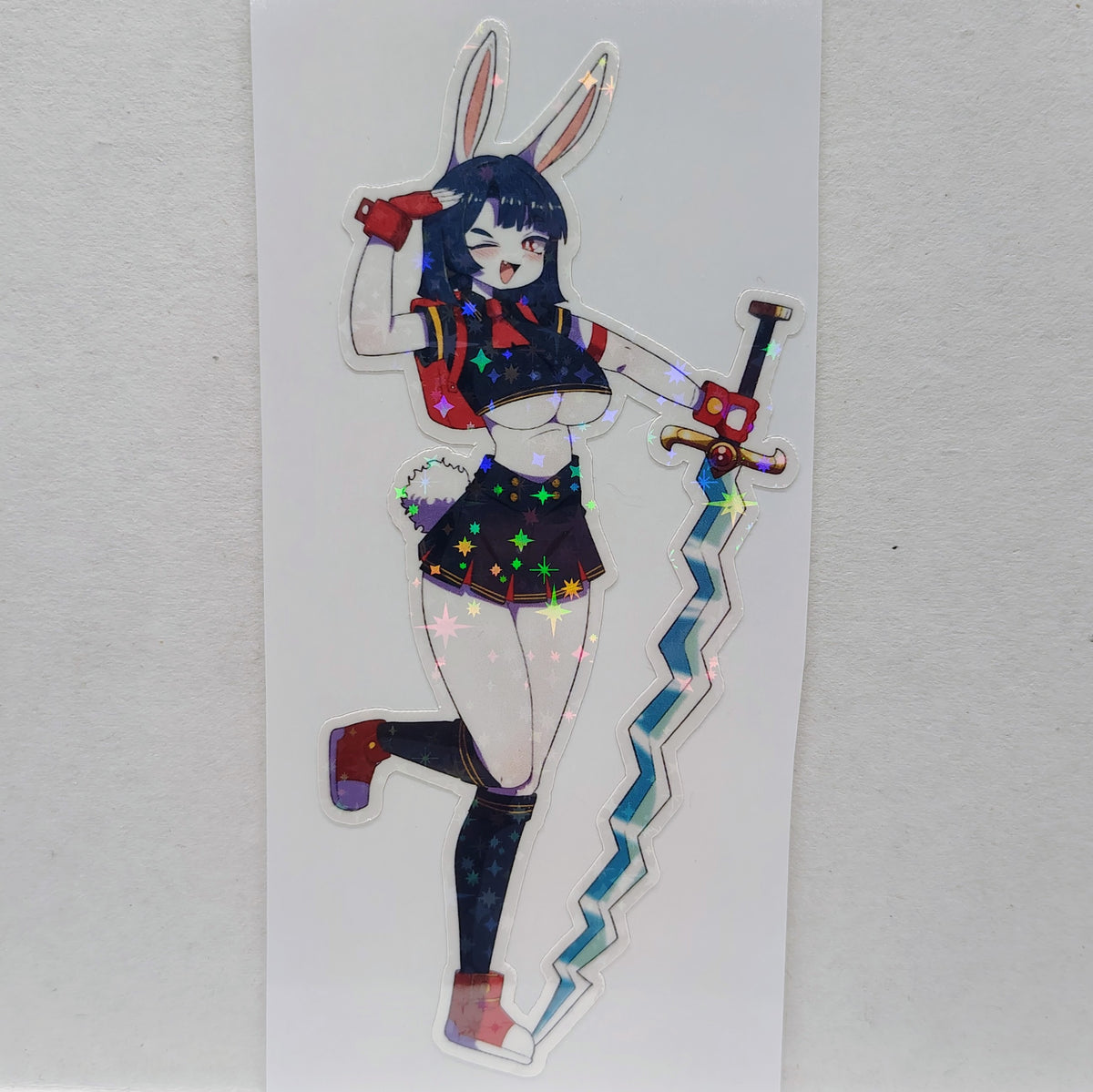 [OC] Zetsua Mercer the Art Collector! Water-Resistant Vinyl Waifu Anime Sticker!