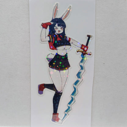 [OC] Zetsua Mercer the Art Collector! Water-Resistant Vinyl Waifu Anime Sticker!