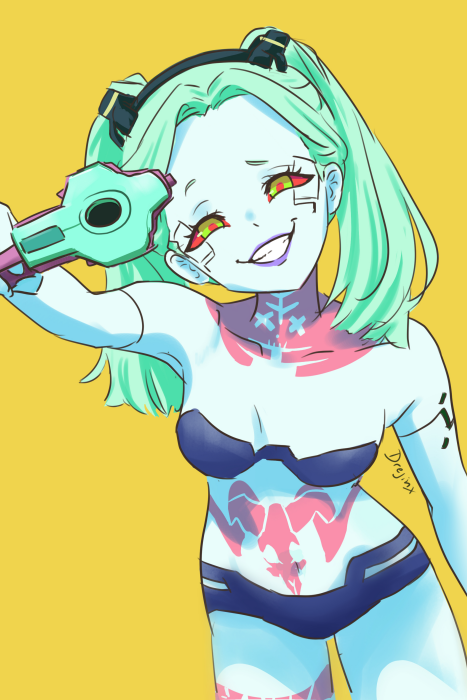 [Cyberpunk] Rebecca Held at Gunpoint! Water-Resistant Vinyl Sticker!