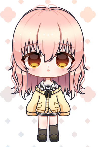 [YOU and ME and HER] Aoi Mukou Chibi Version! Water-Resistant Vinyl Waifu Anime Girl Sticker!