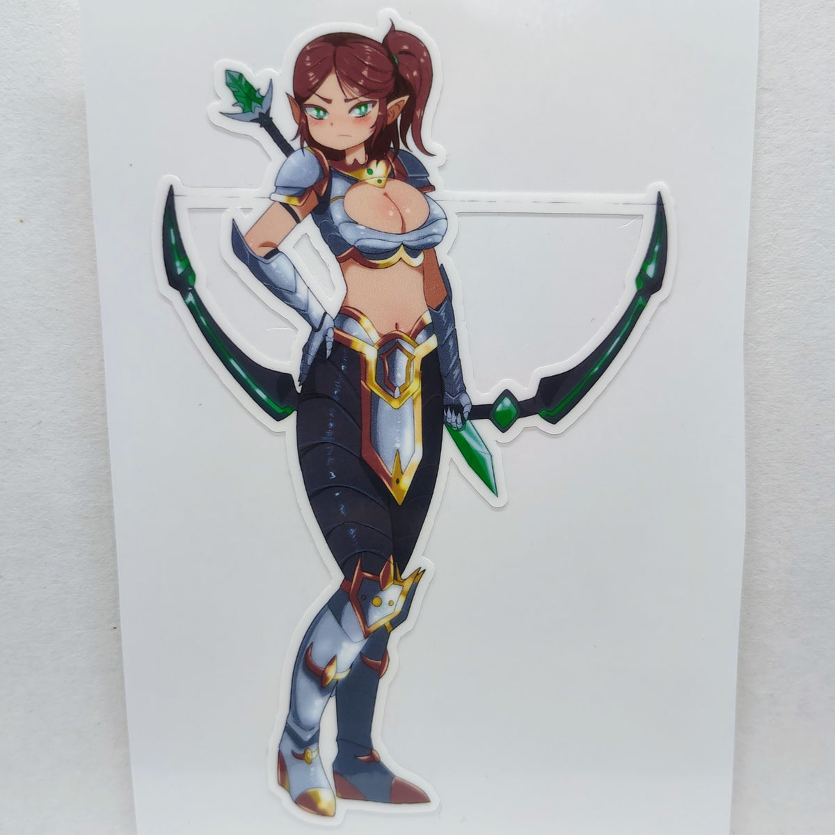 [OC] Lyanza the Mercenary! Water-Resistant Vinyl Waifu Anime Sticker!