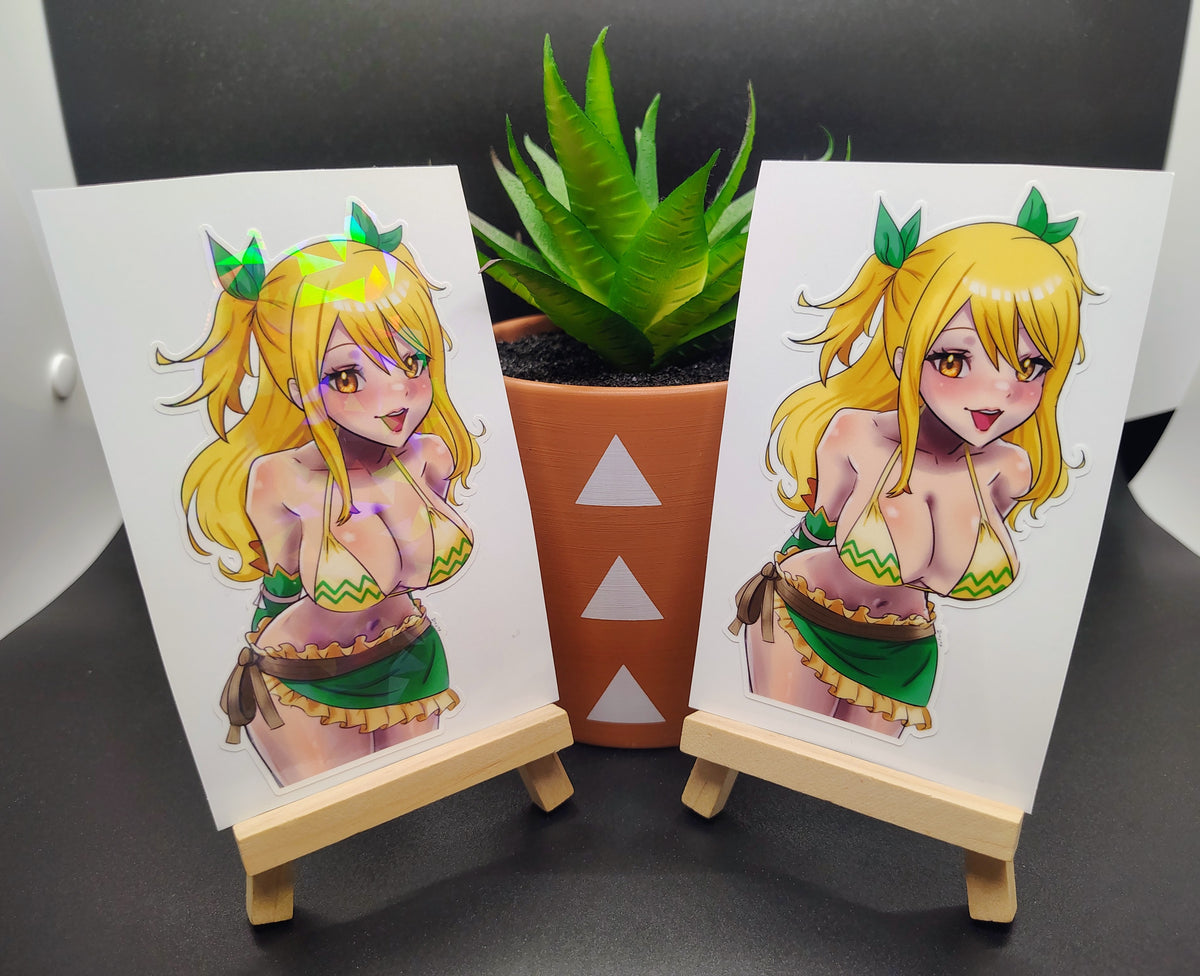 [Fairy Tail] Lucy Heartfilia Bikini Aquarius Form! Water-Resistant Vinyl Waifu Anime Girl Sticker!