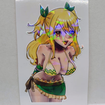 [Fairy Tail] Lucy Heartfilia Bikini Aquarius Form! Water-Resistant Vinyl Waifu Anime Girl Sticker!