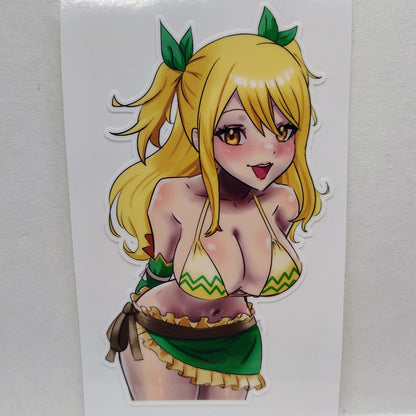 [Fairy Tail] Lucy Heartfilia Bikini Aquarius Form! Water-Resistant Vinyl Waifu Anime Girl Sticker!