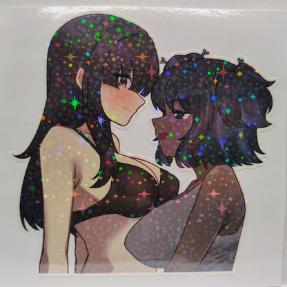[OC][NSFW] Suzue & Audrey Cute Couple Water-Resistant Vinyl Waifu Sticker!