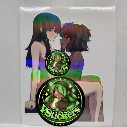 [OC][NSFW] Suzue & Audrey Cute Couple Water-Resistant Vinyl Waifu Sticker!