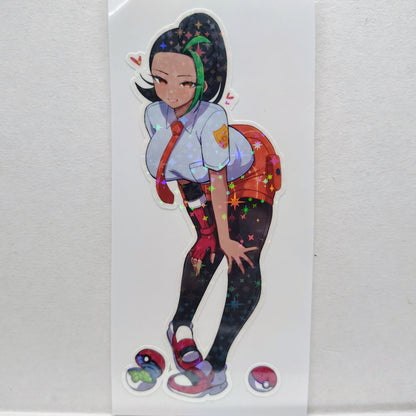 Trainer Nemona Battle Ready Fan Art Water-Resistant Vinyl Waifu Anime Girl Sticker Decal!