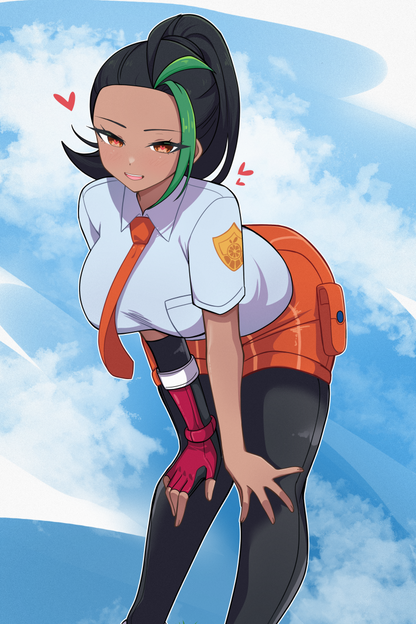 Trainer Nemona Battle Ready Fan Art Water-Resistant Vinyl Waifu Anime Girl Sticker Decal!