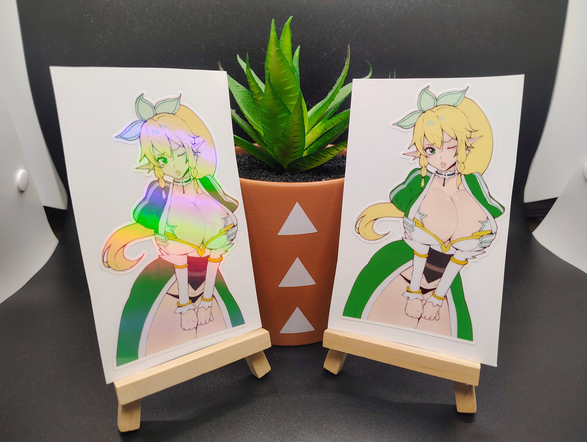 [Sword Art Online] Thicc Leafa Water-Resistant Vinyl Waifu Anime Girl Sticker!