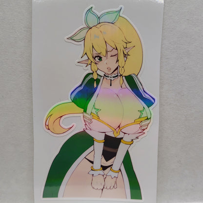 [Sword Art Online] Thicc Leafa Water-Resistant Vinyl Waifu Anime Girl Sticker!