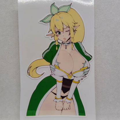 [Sword Art Online] Thicc Leafa Water-Resistant Vinyl Waifu Anime Girl Sticker!