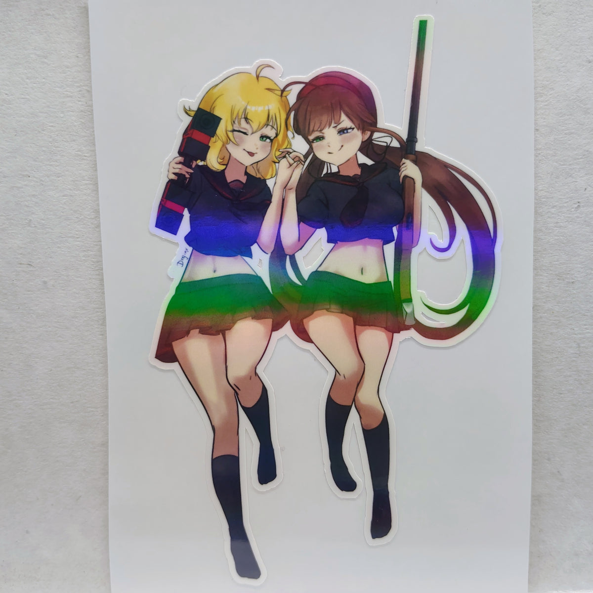 [Senran Kagura] Ryouna and Ryoubi! Water-Resistant Waifu Vinyl Sticker!