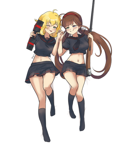 [Senran Kagura] Ryouna and Ryoubi! Water-Resistant Waifu Vinyl Sticker!