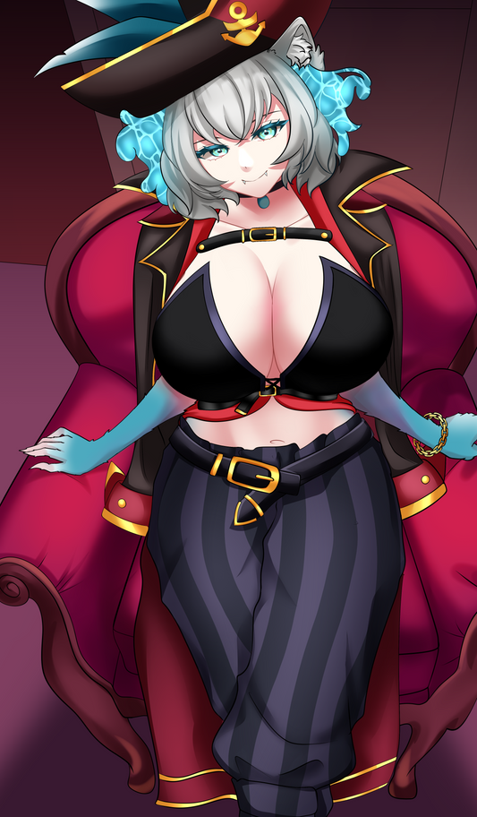 [VTuber] Captain Dandyfloss Throne Fan Art Sticker! Water-Resistant Vinyl Sticker!