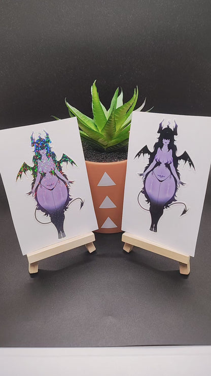 [OC] Stylora the Dark Seducer! Water-Resistant Vinyl Waifu Anime Girl Sticker!