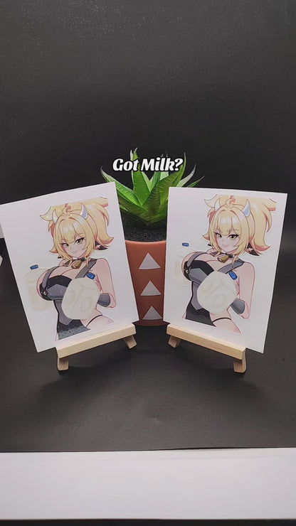 [OC] Yamina Milk Jugs Meme! Water-Resistant Vinyl Waifu Anime Girl Sticker!