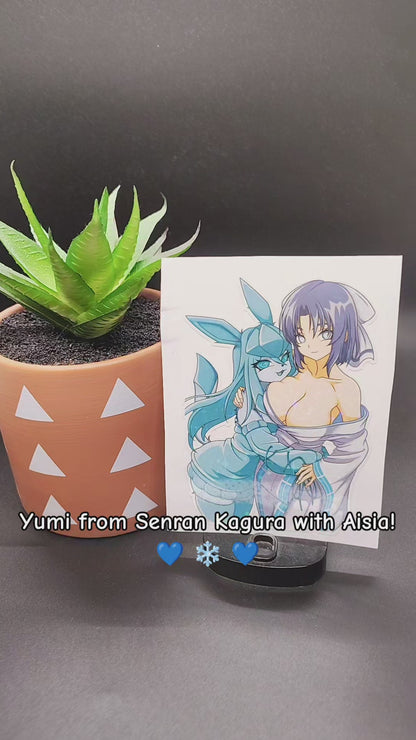 [OC] Aisia & Yumi the Ice Girls! - Water-Resistant Vinyl Sticker & Print!