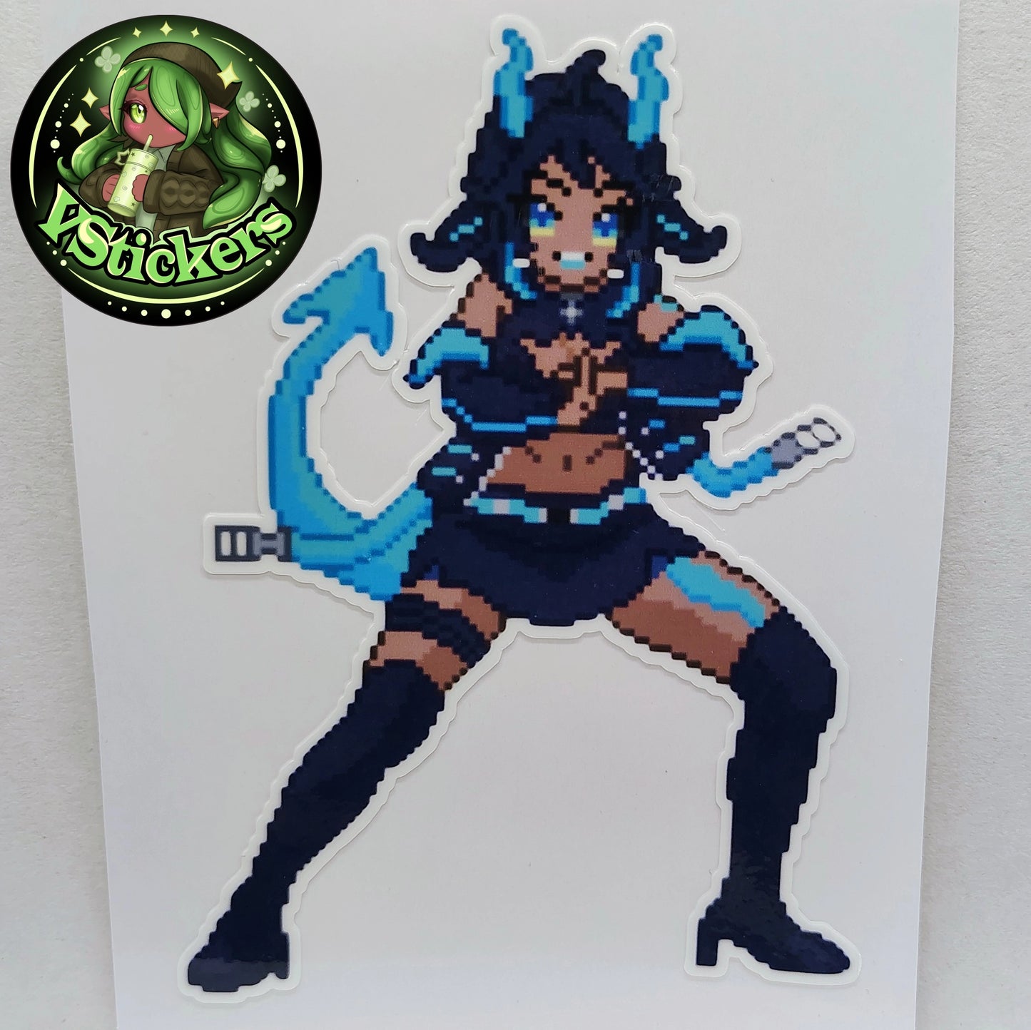 [VTuber] SynthwWave Clone Jutsu Fan Art Sticker! Water-Resistant Vinyl Sticker!
